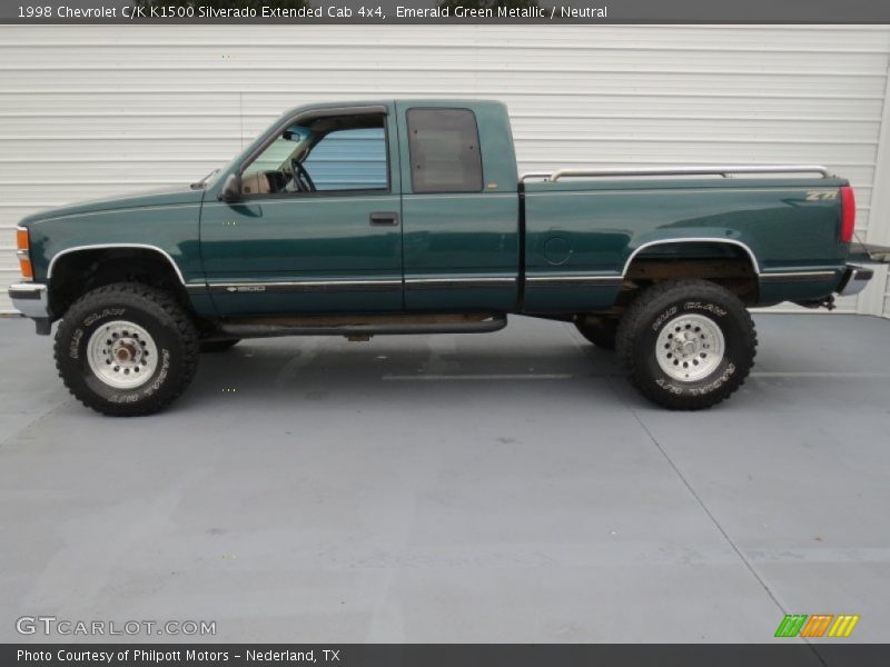Emerald Green Metallic / Neutral 1998 Chevrolet C/K K1500 Silverado Extended Cab 4x4