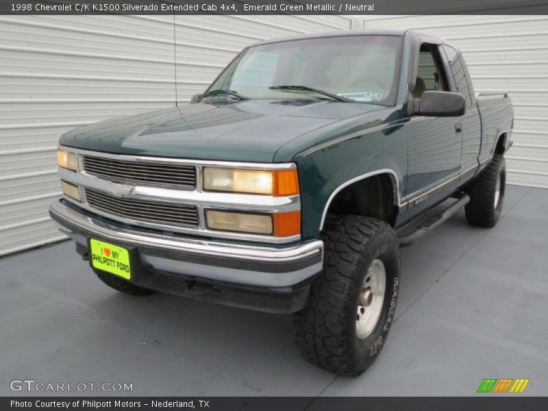 Emerald Green Metallic / Neutral 1998 Chevrolet C/K K1500 Silverado Extended Cab 4x4