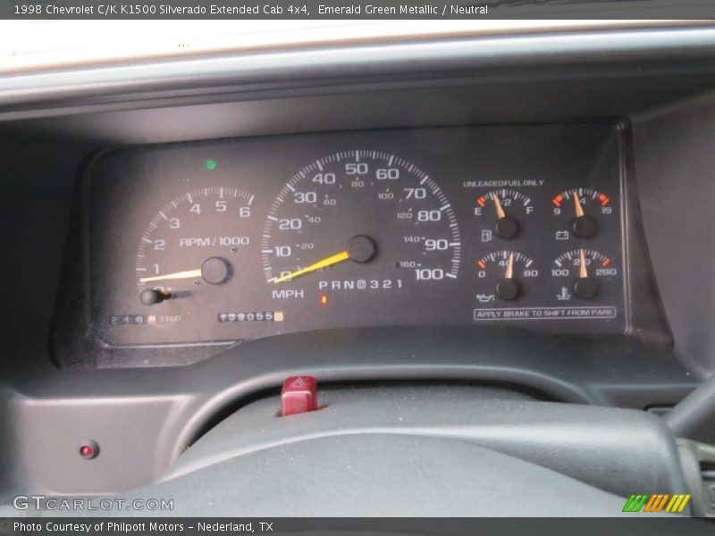 Emerald Green Metallic / Neutral 1998 Chevrolet C/K K1500 Silverado Extended Cab 4x4