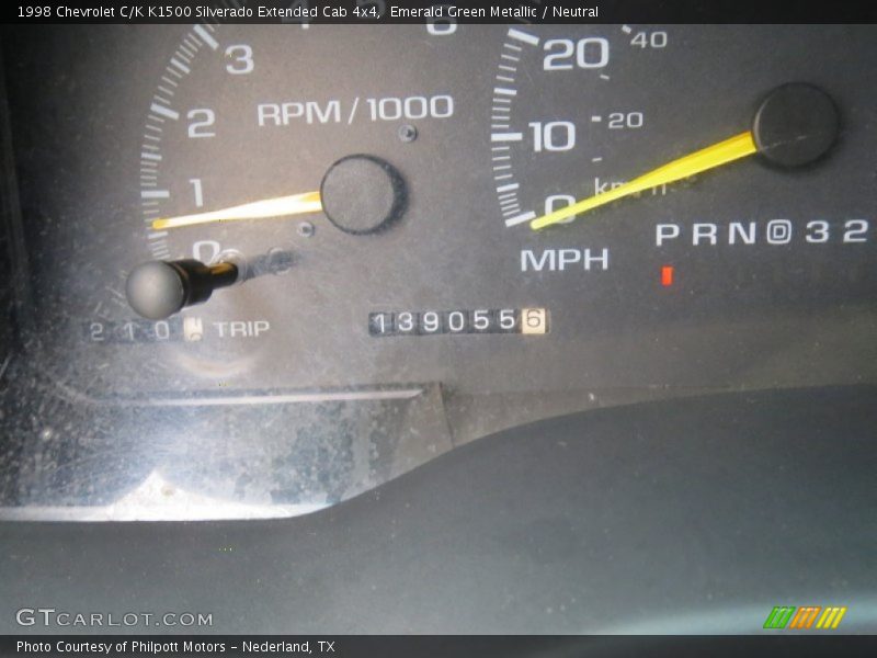 Emerald Green Metallic / Neutral 1998 Chevrolet C/K K1500 Silverado Extended Cab 4x4