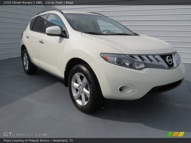 Glacier Pearl / Beige 2009 Nissan Murano S AWD