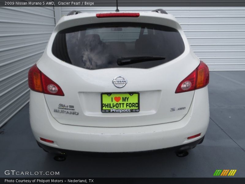 Glacier Pearl / Beige 2009 Nissan Murano S AWD