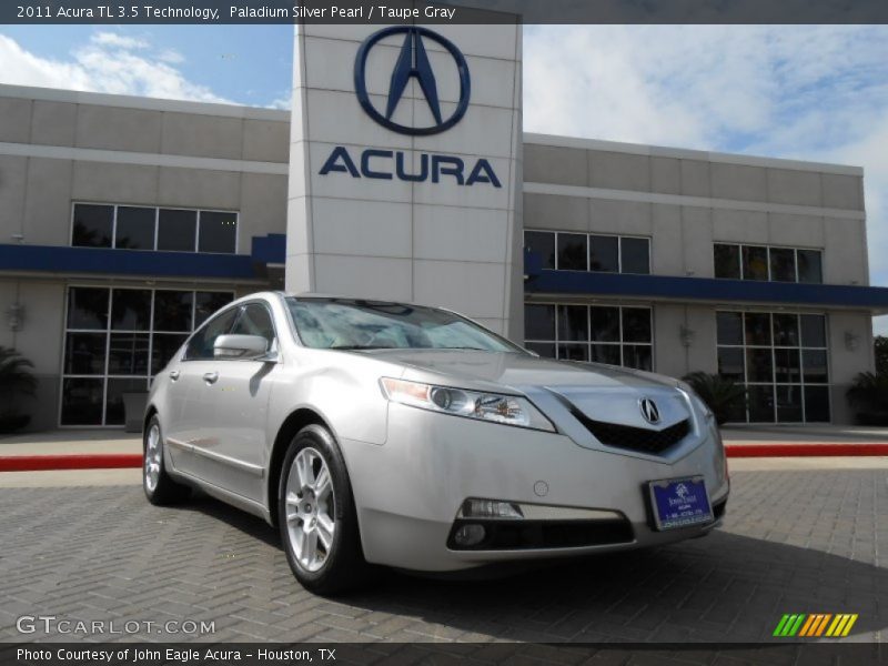 Paladium Silver Pearl / Taupe Gray 2011 Acura TL 3.5 Technology
