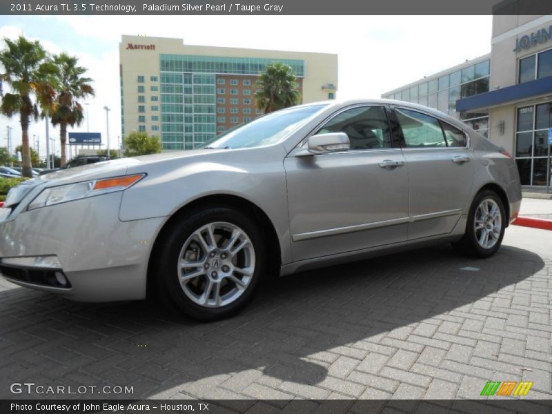Paladium Silver Pearl / Taupe Gray 2011 Acura TL 3.5 Technology