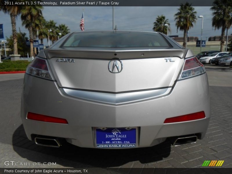 Paladium Silver Pearl / Taupe Gray 2011 Acura TL 3.5 Technology