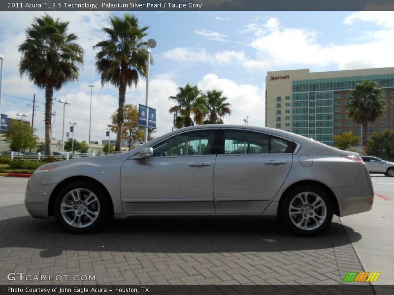 Paladium Silver Pearl / Taupe Gray 2011 Acura TL 3.5 Technology
