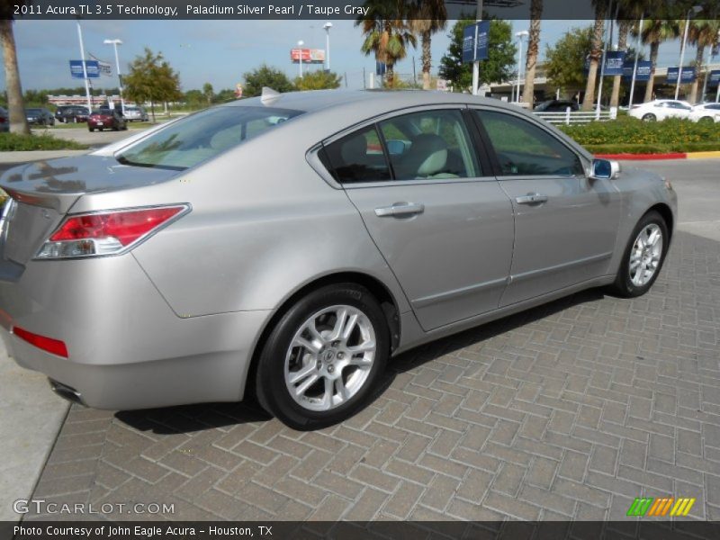 Paladium Silver Pearl / Taupe Gray 2011 Acura TL 3.5 Technology