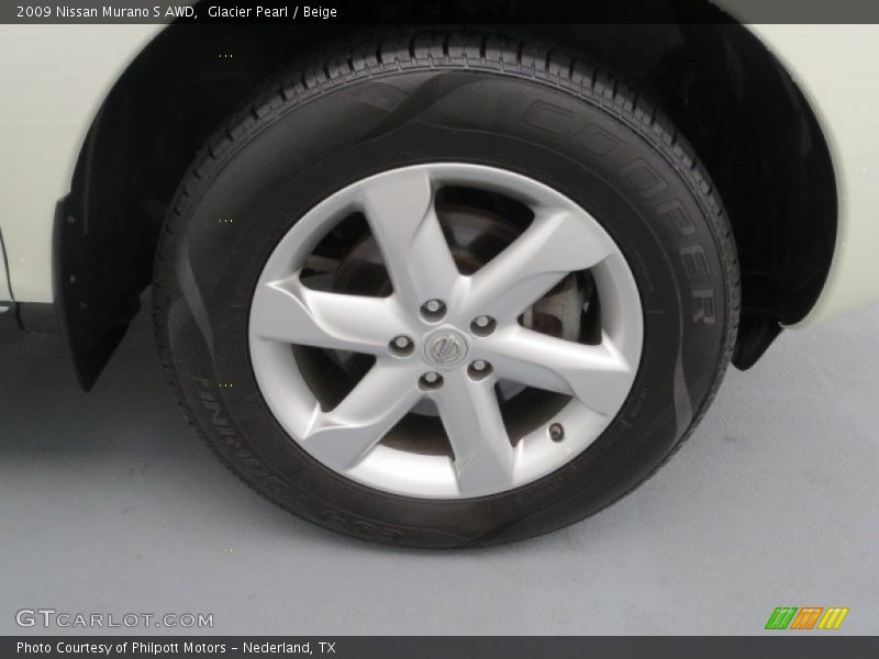 Glacier Pearl / Beige 2009 Nissan Murano S AWD