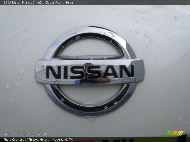 Glacier Pearl / Beige 2009 Nissan Murano S AWD