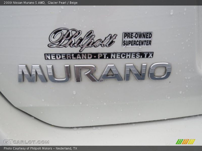 Glacier Pearl / Beige 2009 Nissan Murano S AWD