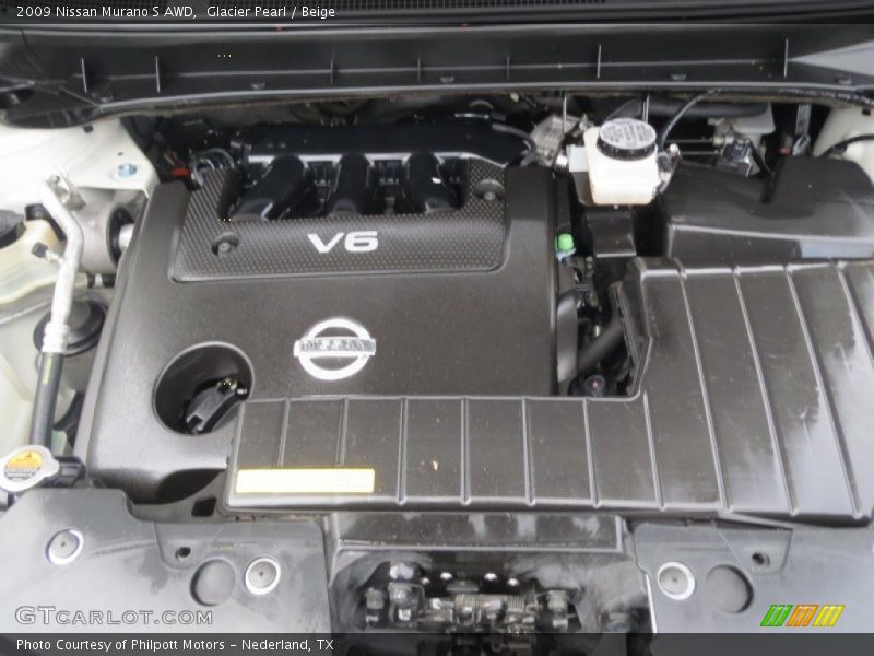 Glacier Pearl / Beige 2009 Nissan Murano S AWD