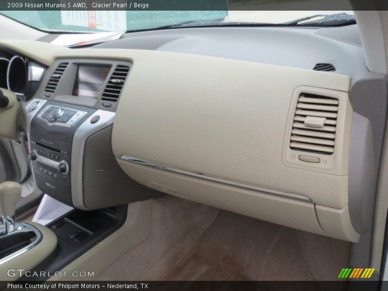 Glacier Pearl / Beige 2009 Nissan Murano S AWD