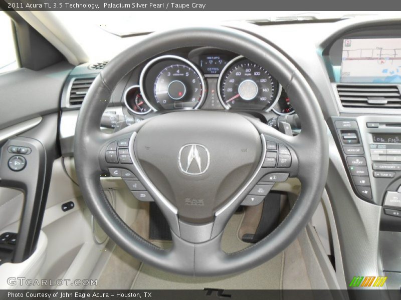 Paladium Silver Pearl / Taupe Gray 2011 Acura TL 3.5 Technology