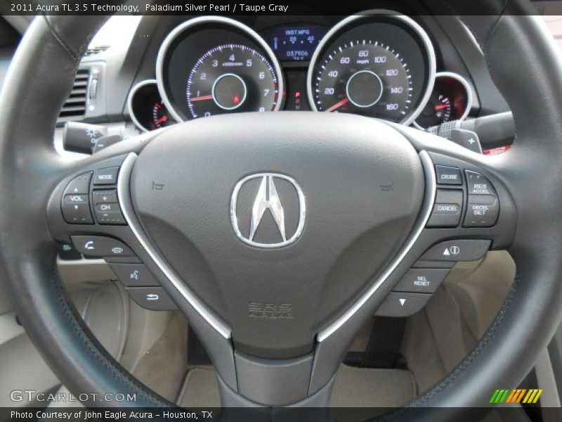 Paladium Silver Pearl / Taupe Gray 2011 Acura TL 3.5 Technology