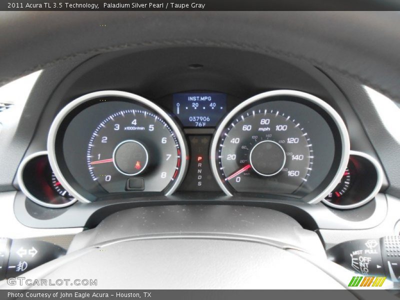Paladium Silver Pearl / Taupe Gray 2011 Acura TL 3.5 Technology