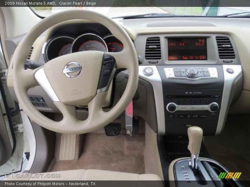 Glacier Pearl / Beige 2009 Nissan Murano S AWD