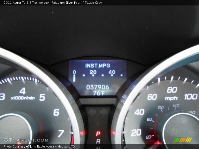 Paladium Silver Pearl / Taupe Gray 2011 Acura TL 3.5 Technology