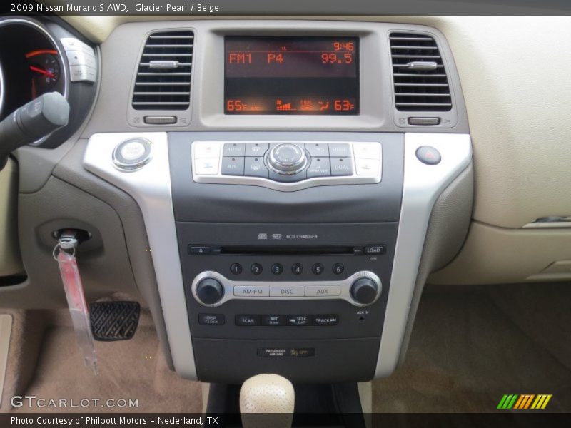 Glacier Pearl / Beige 2009 Nissan Murano S AWD
