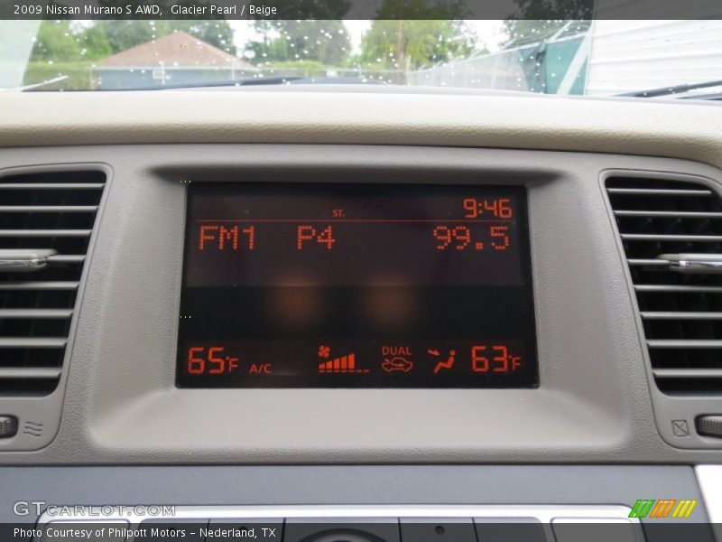 Glacier Pearl / Beige 2009 Nissan Murano S AWD