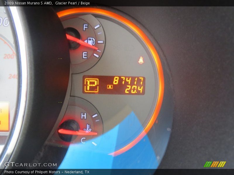 Glacier Pearl / Beige 2009 Nissan Murano S AWD