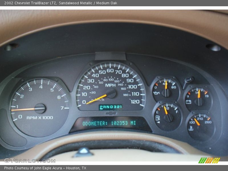 Sandalwood Metallic / Medium Oak 2002 Chevrolet TrailBlazer LTZ