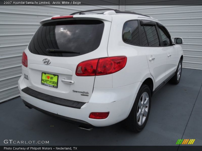 Arctic White / Beige 2007 Hyundai Santa Fe Limited