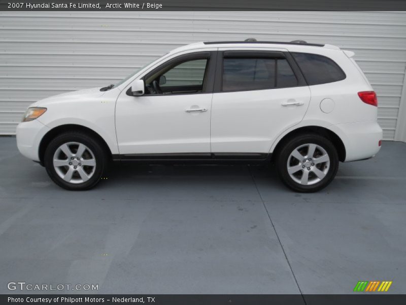 Arctic White / Beige 2007 Hyundai Santa Fe Limited