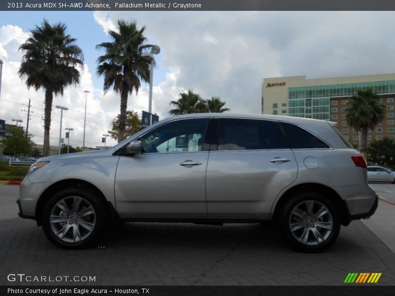 Palladium Metallic / Graystone 2013 Acura MDX SH-AWD Advance
