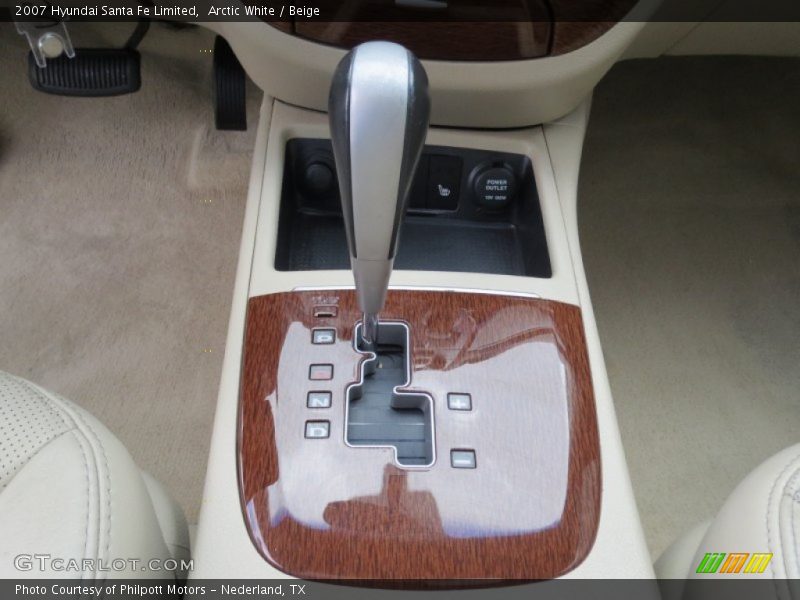 Arctic White / Beige 2007 Hyundai Santa Fe Limited