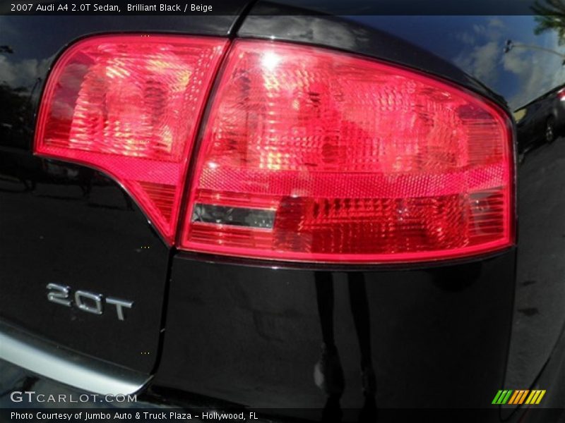 Brilliant Black / Beige 2007 Audi A4 2.0T Sedan