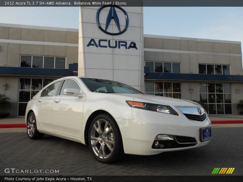 Bellanova White Pearl / Ebony 2012 Acura TL 3.7 SH-AWD Advance