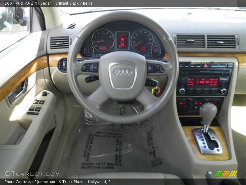 Brilliant Black / Beige 2007 Audi A4 2.0T Sedan