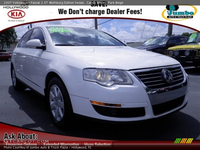 Candy White / Pure Beige 2007 Volkswagen Passat 2.0T Wolfsburg Edition Sedan