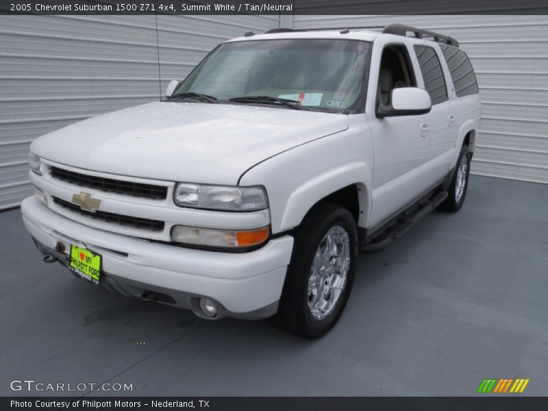 Summit White / Tan/Neutral 2005 Chevrolet Suburban 1500 Z71 4x4