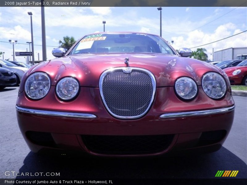 Radiance Red / Ivory 2008 Jaguar S-Type 3.0