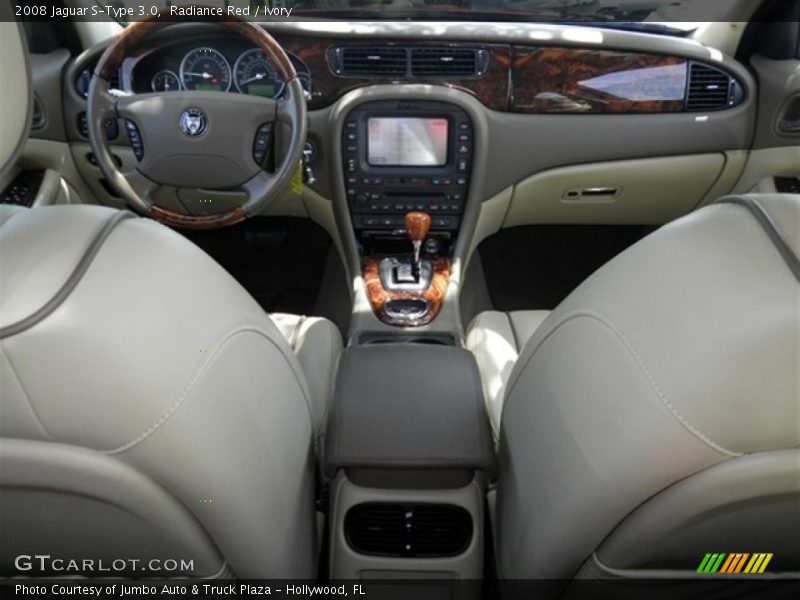Radiance Red / Ivory 2008 Jaguar S-Type 3.0