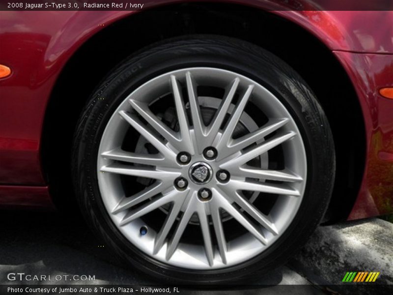 Radiance Red / Ivory 2008 Jaguar S-Type 3.0