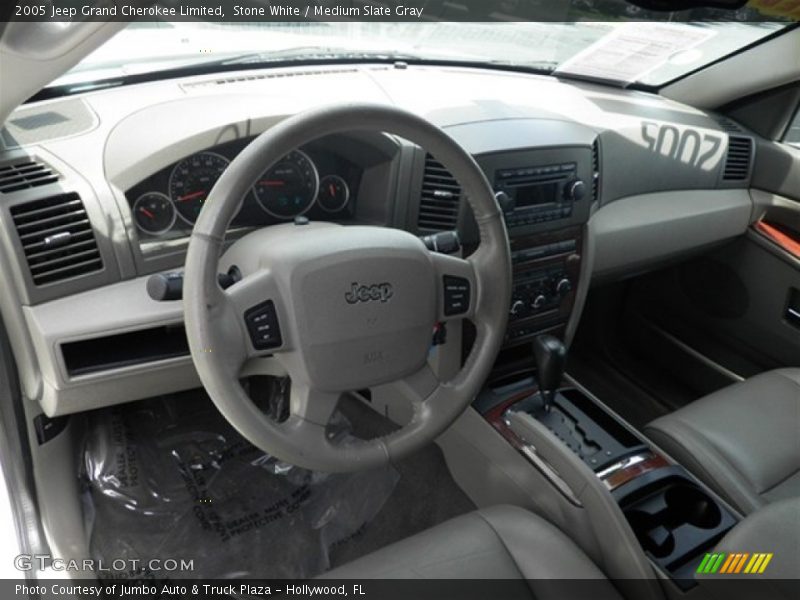 Stone White / Medium Slate Gray 2005 Jeep Grand Cherokee Limited