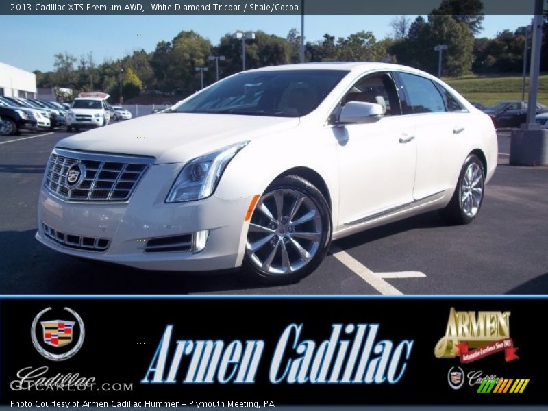 White Diamond Tricoat / Shale/Cocoa 2013 Cadillac XTS Premium AWD