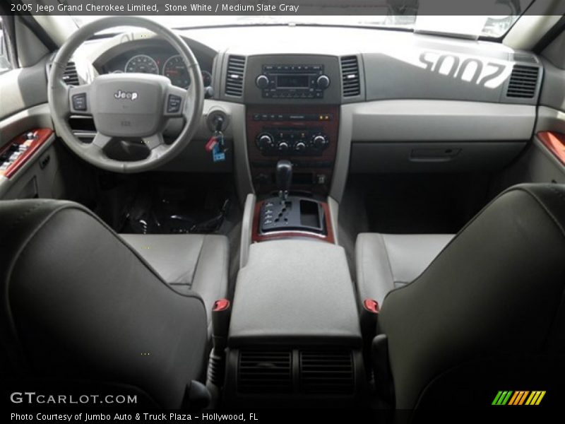 Stone White / Medium Slate Gray 2005 Jeep Grand Cherokee Limited
