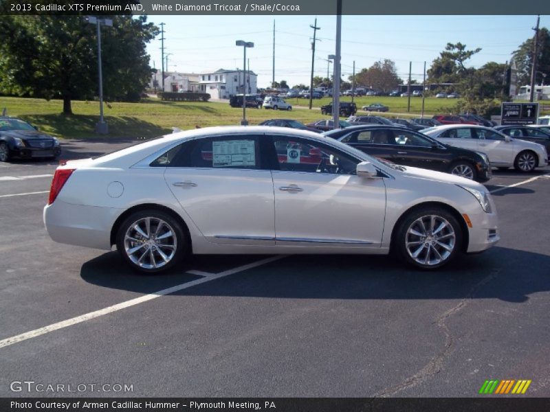 White Diamond Tricoat / Shale/Cocoa 2013 Cadillac XTS Premium AWD
