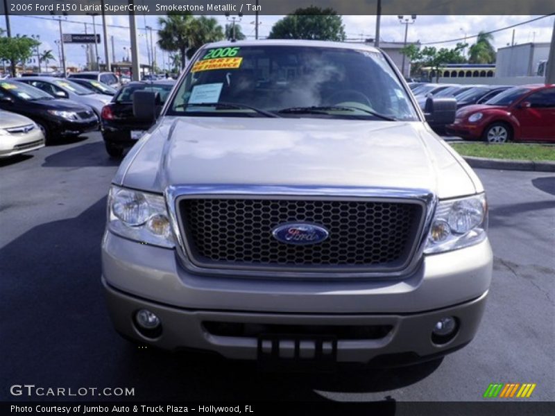 Smokestone Metallic / Tan 2006 Ford F150 Lariat SuperCrew
