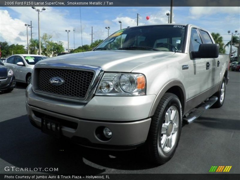 Smokestone Metallic / Tan 2006 Ford F150 Lariat SuperCrew