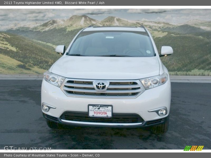 Blizzard White Pearl / Ash 2013 Toyota Highlander Limited 4WD