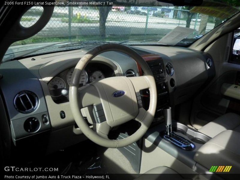 Smokestone Metallic / Tan 2006 Ford F150 Lariat SuperCrew