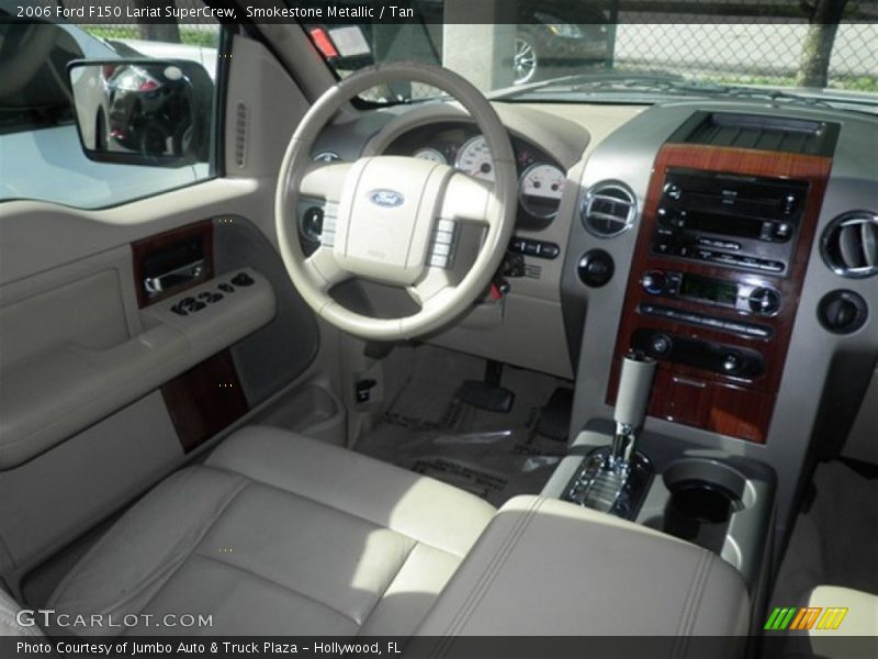 Smokestone Metallic / Tan 2006 Ford F150 Lariat SuperCrew