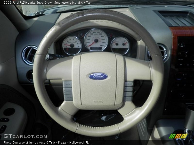 Smokestone Metallic / Tan 2006 Ford F150 Lariat SuperCrew