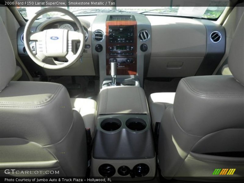 Smokestone Metallic / Tan 2006 Ford F150 Lariat SuperCrew