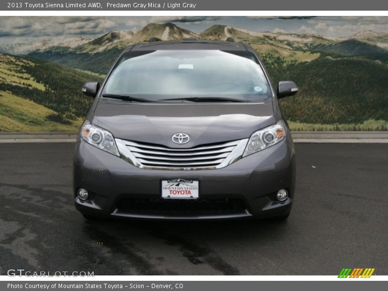 Predawn Gray Mica / Light Gray 2013 Toyota Sienna Limited AWD