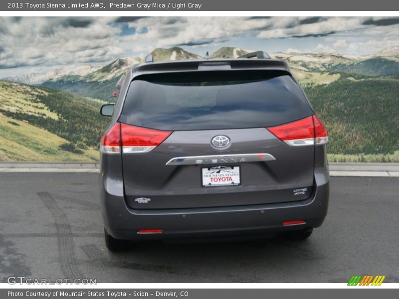 Predawn Gray Mica / Light Gray 2013 Toyota Sienna Limited AWD